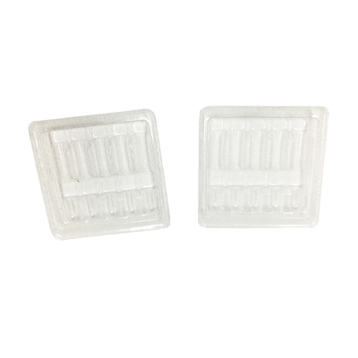 ক্লেমশেল ব্লাস্টার প্লাস্টিকের 1 মিলি ampoule insert প্যাকিং ট্রে 100mm Thickness