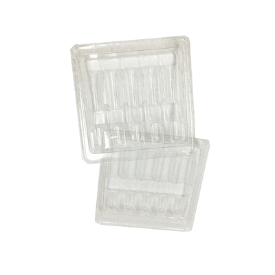 ক্লেমশেল ব্লাস্টার প্লাস্টিকের 1 মিলি ampoule insert প্যাকিং ট্রে 100mm Thickness