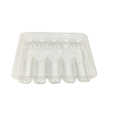 ক্লেমশেল ব্লাস্টার প্লাস্টিকের 1 মিলি ampoule insert প্যাকিং ট্রে 100mm Thickness