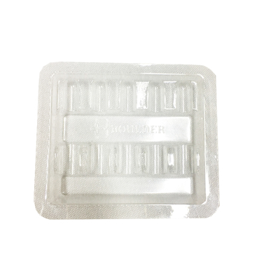 ক্লেমশেল ব্লাস্টার প্লাস্টিকের 1 মিলি ampoule insert প্যাকিং ট্রে 100mm Thickness