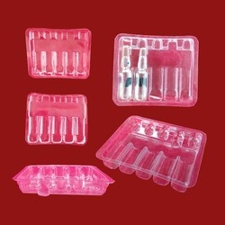ক্লেমশেল ব্লাস্টার প্লাস্টিকের 1 মিলি ampoule insert প্যাকিং ট্রে 100mm Thickness
