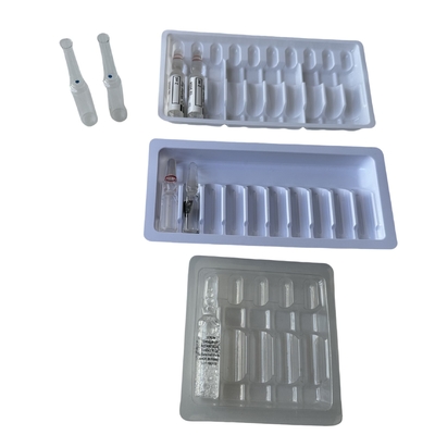 জল ইনজেকশন প্যাকেজিং স্যুট 1ml 2ml 3ml গ্লাস বোতল আম্পুল ট্রে লেবেল কাস্টমাইজেশন