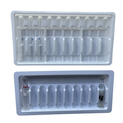পিইটি ব্লিস্টার প্যাকেজিং ট্রে জল ইনজেকশন ampoule tray কাস্টম পাইকারি