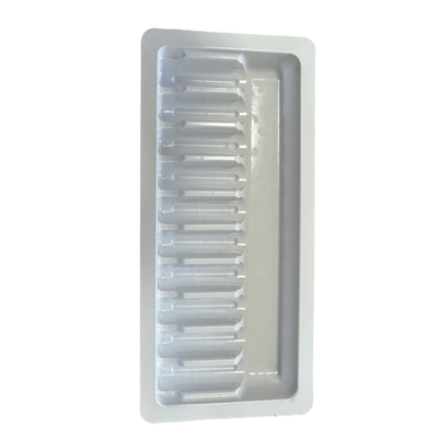 পিইটি ব্লিস্টার প্যাকেজিং ট্রে জল ইনজেকশন ampoule tray কাস্টম পাইকারি