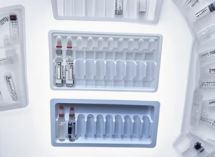 স্বচ্ছ প্লাস্টিকের ampoule ampoule 1 ml, 2 ml, 3 ml, 5 ml, 10 ml প্লাস্টিকের vial tray blister কাস্টমাইজ করা যায়