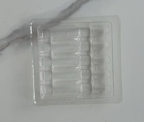 স্বচ্ছ প্লাস্টিকের ampoule ampoule 1 ml, 2 ml, 3 ml, 5 ml, 10 ml প্লাস্টিকের vial tray blister কাস্টমাইজ করা যায়