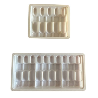 কাস্টমাইজড পাইকারি ওষুধের অ্যাম্পুল ট্রে 1ml 2ml 5ml 10m জল ইনজেকশন পিইটি অ্যাম্পুল ট্রে