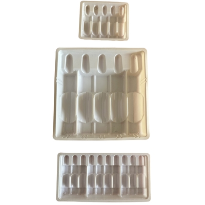 কাস্টমাইজড ড্রাগ ampoule ট্রে 1ml 2ml 5ml 10m জল ইনজেকশন পিইটি ampoule ট্রে পাইকারি কাস্টমাইজেশন