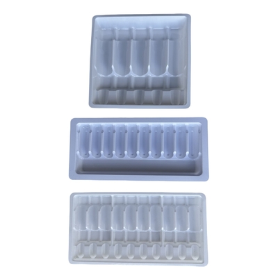 কাস্টমাইজড ড্রাগ ampoule ট্রে 1ml 2ml 5ml 10m জল ইনজেকশন পিইটি ampoule ট্রে পাইকারি কাস্টমাইজেশন
