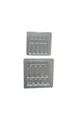 জল ইনজেকশন জন্য ব্লিস্টার ট্রে প্যাকেজিং 1ml 2ml 5ml 10ml পিইটি আম্পুল ট্রে কাস্টমাইজেশন