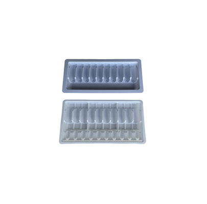 জল ইনজেকশন জন্য ব্লিস্টার ট্রে প্যাকেজিং 1ml 2ml 5ml 10ml পিইটি আম্পুল ট্রে কাস্টমাইজেশন