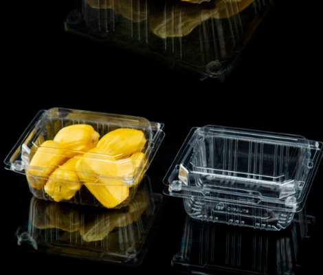non‑toxic plastic box  clear thermoformed container odor‑free food container  PET blister punnet  see‑through plastic housing  food contact approved plastic